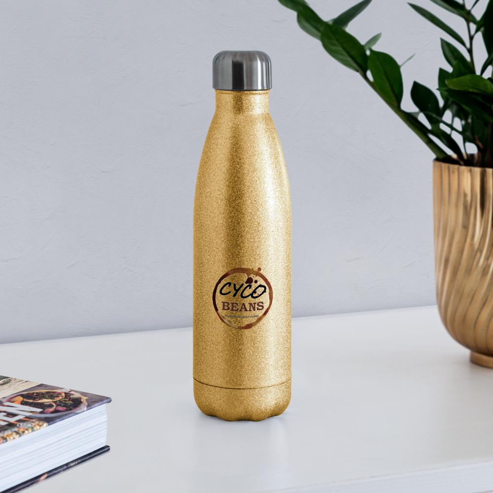 Insulated Stainless Steel Water Bottle - gold glitter