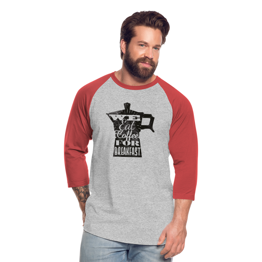 Baseball T-Shirt - heather gray/red
