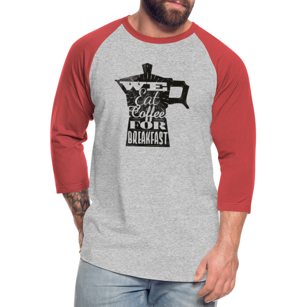 Baseball T-Shirt - heather gray/red