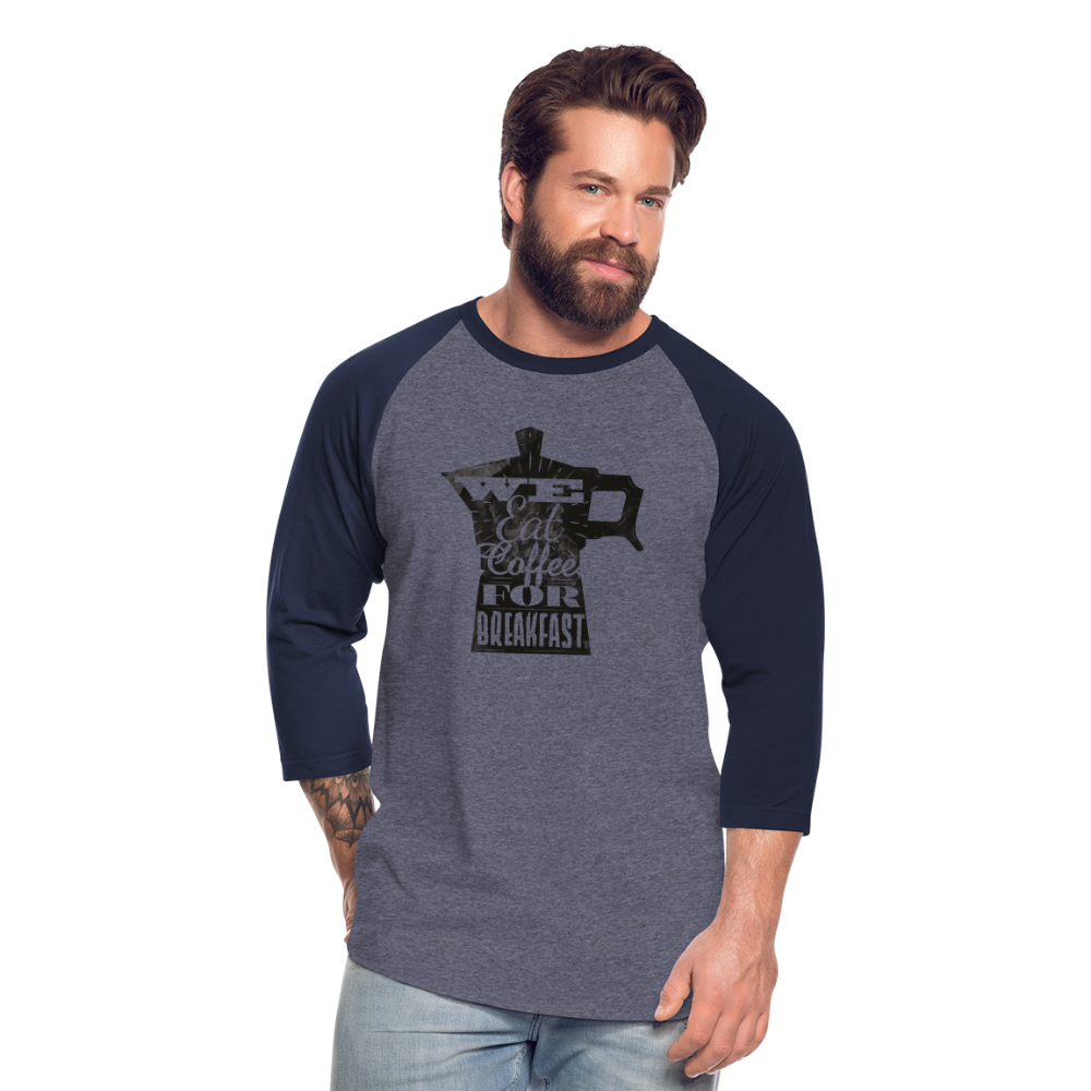 Baseball T-Shirt - heather blue/navy