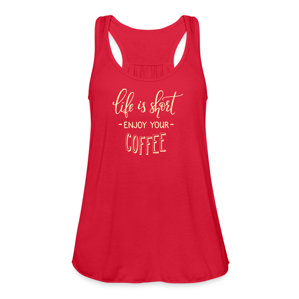 Women's Flowy Tank Top by Bella - red