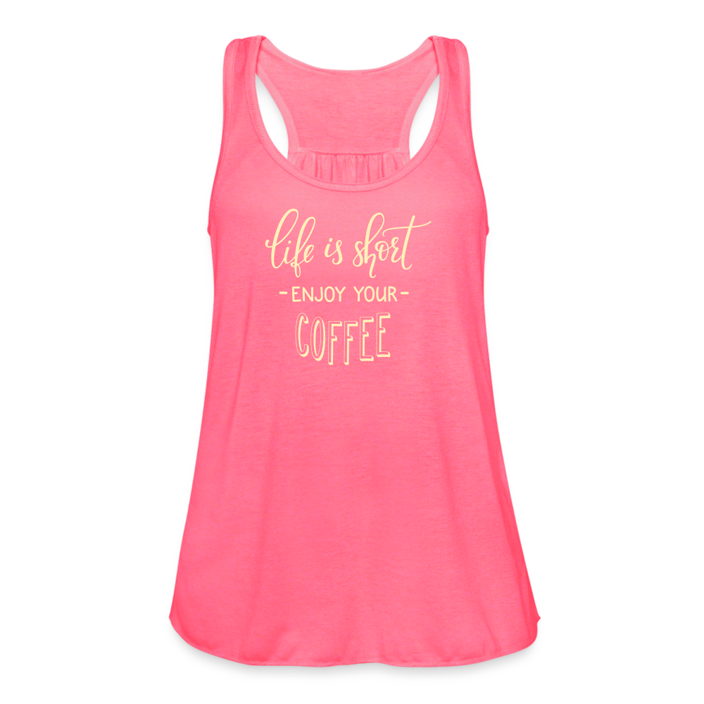 Women's Flowy Tank Top by Bella - neon pink