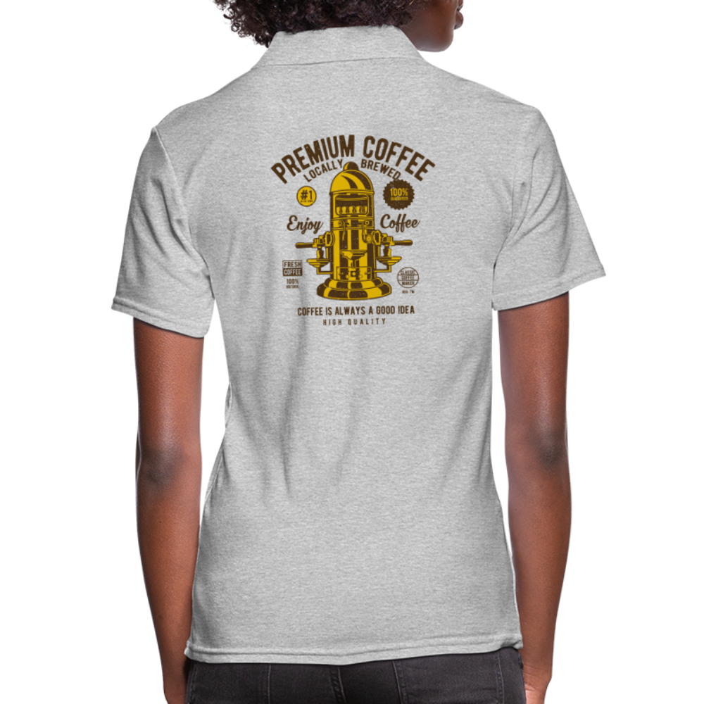 Women's Pique Polo Shirt - heather gray