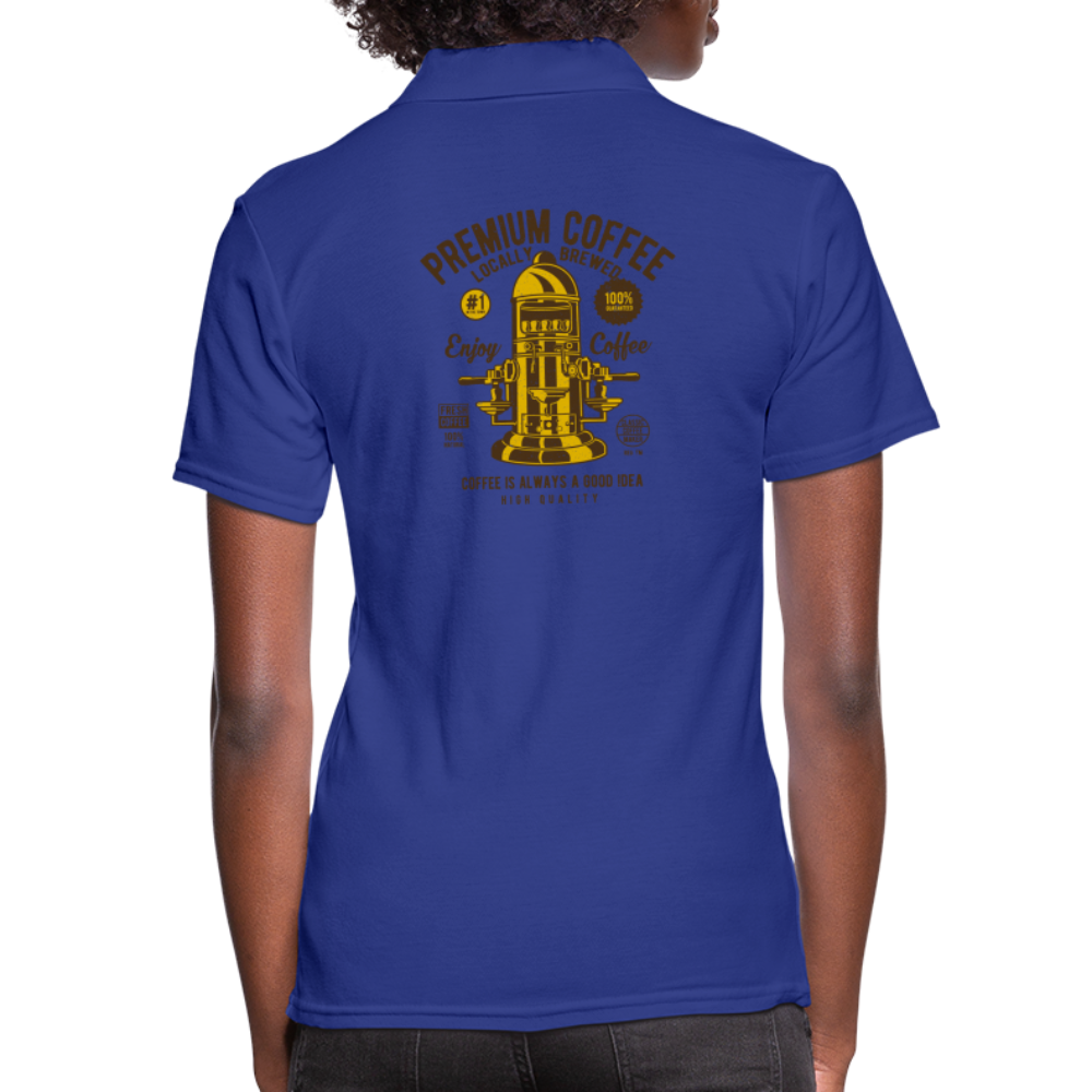 Women's Pique Polo Shirt - royal blue
