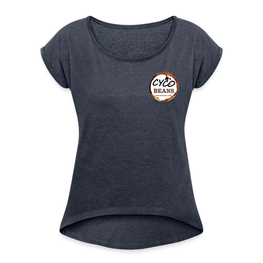 Women's Roll Cuff T-Shirt - navy heather