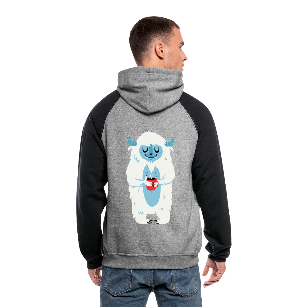 Colorblock Hoodie - heather gray/black