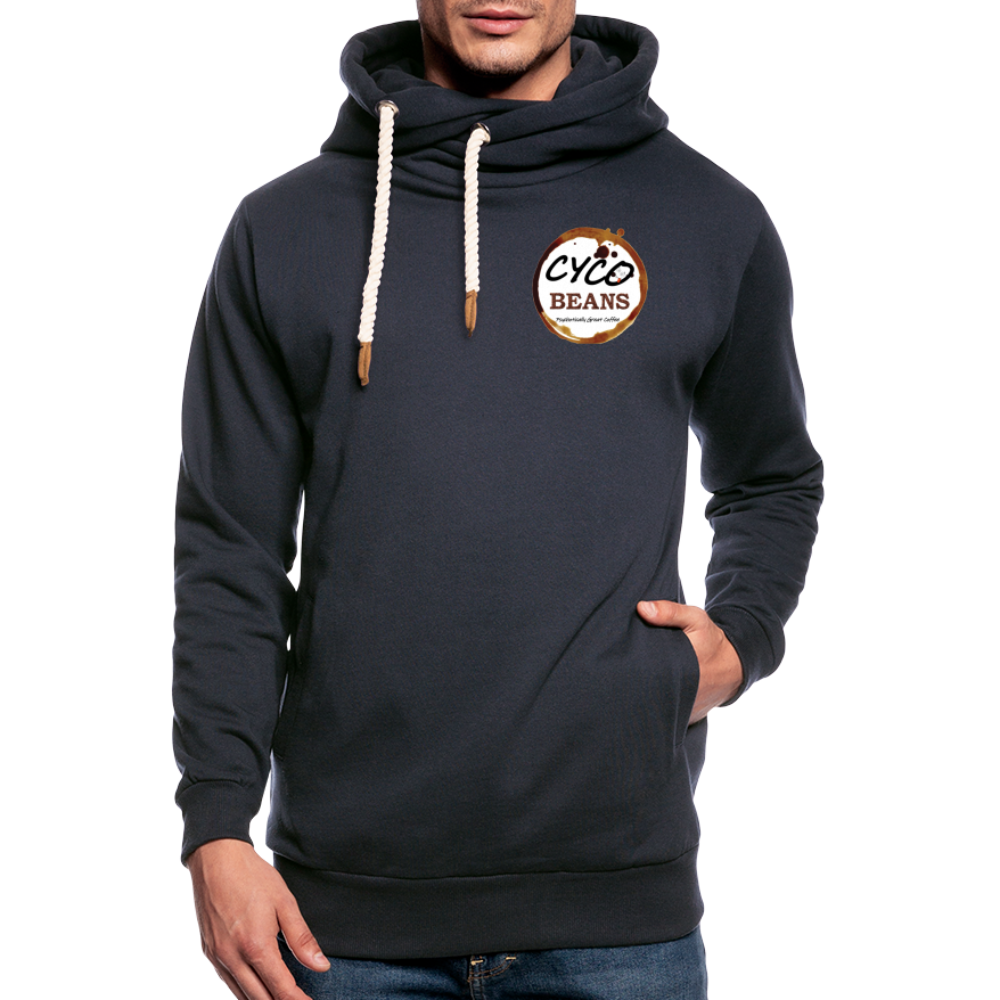 Shawl Collar Hoodie - navy