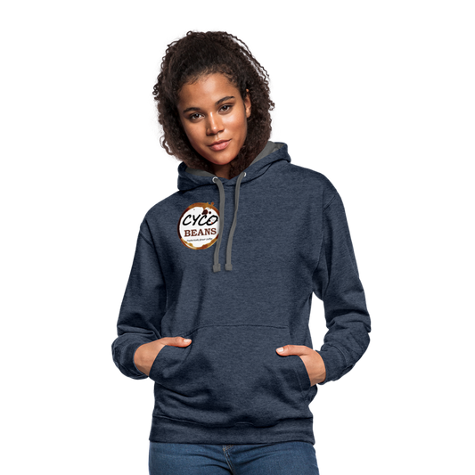 Contrast Hoodie - indigo heather/asphalt