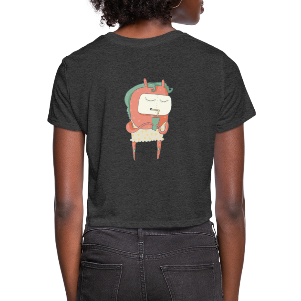 Women's Cropped T-Shirt - deep heather