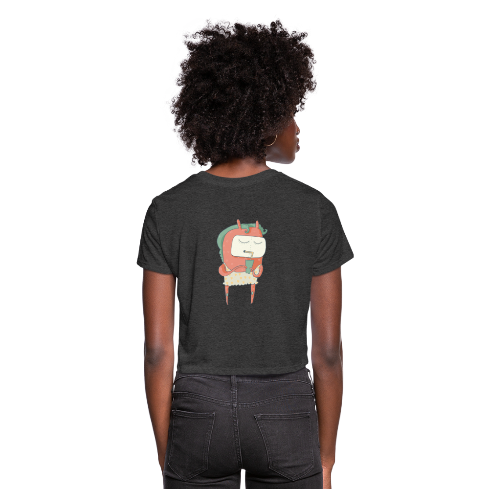 Women's Cropped T-Shirt - deep heather