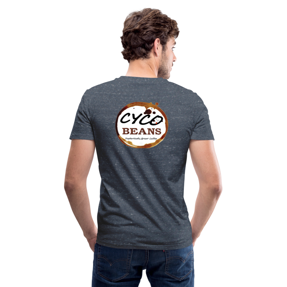Men's V-Neck T-Shirt - heather navy