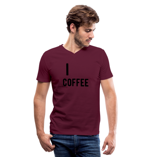 Men's V-Neck T-Shirt - maroon