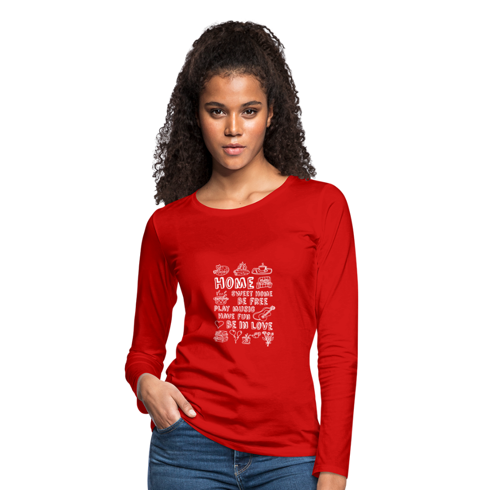 Women's Premium Long Sleeve T-Shirt - red