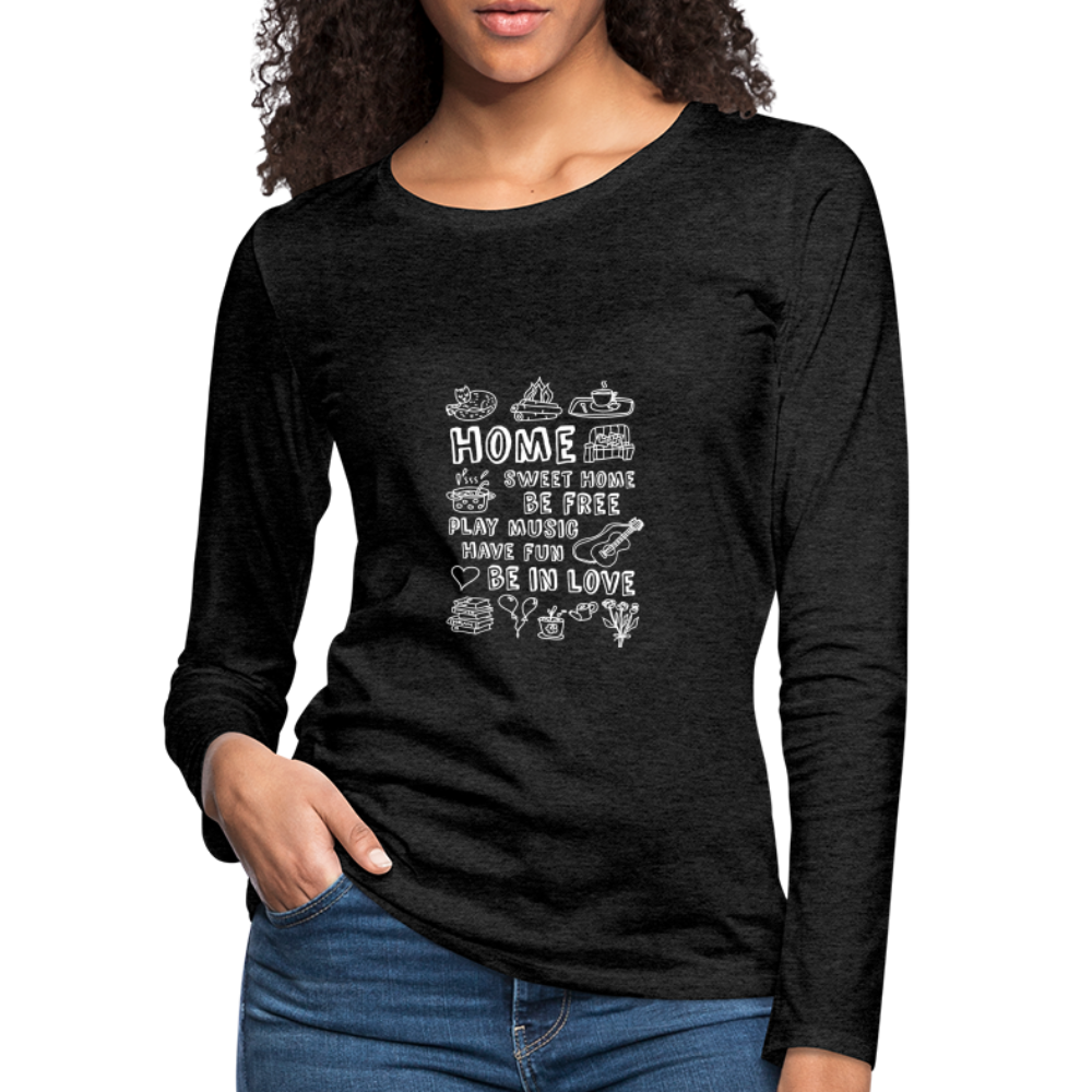 Women's Premium Long Sleeve T-Shirt - charcoal grey