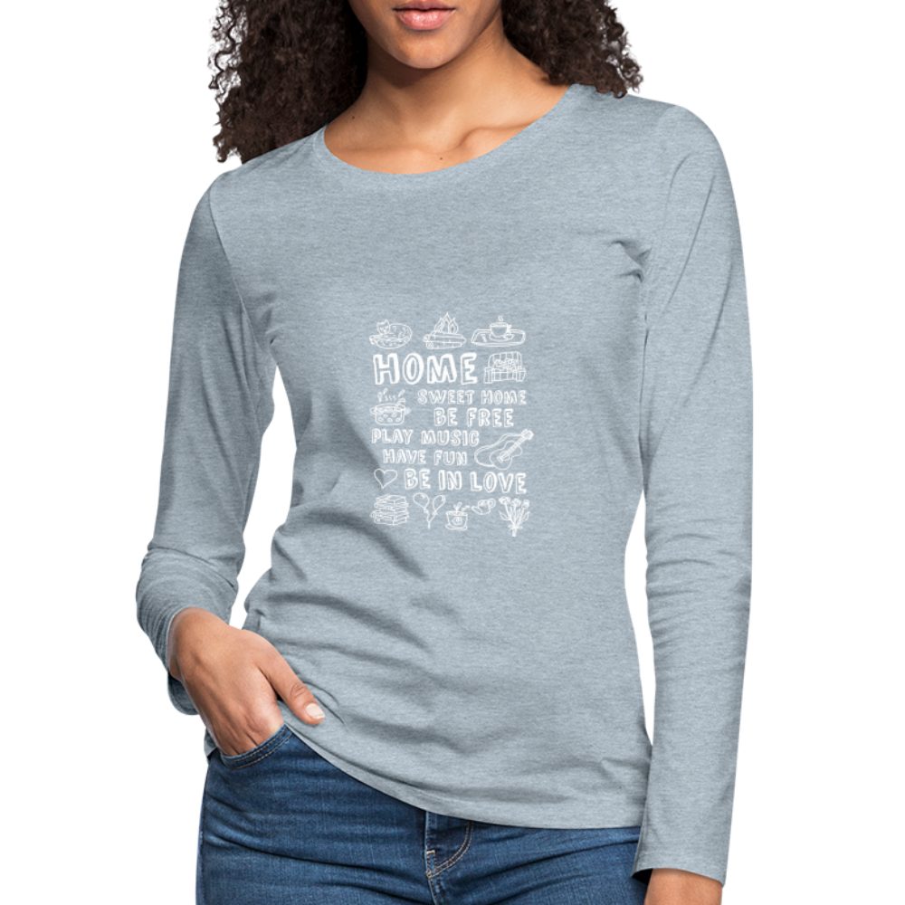 Women's Premium Long Sleeve T-Shirt - heather ice blue