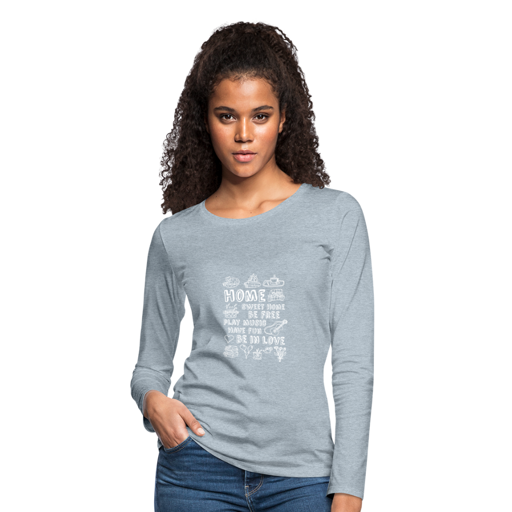 Women's Premium Long Sleeve T-Shirt - heather ice blue