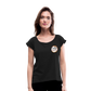 Women's Roll Cuff T-Shirt - black