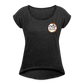 Women's Roll Cuff T-Shirt - heather black