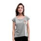 Women's Roll Cuff T-Shirt - heather gray