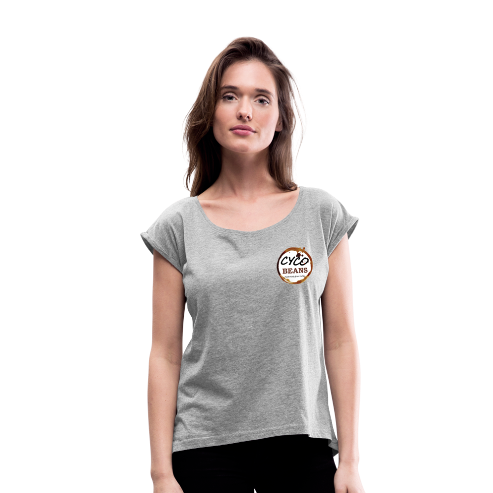 Women's Roll Cuff T-Shirt - heather gray