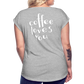 Women's Roll Cuff T-Shirt - heather gray