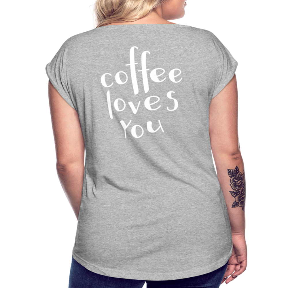 Women's Roll Cuff T-Shirt - heather gray