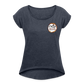 Women's Roll Cuff T-Shirt - navy heather