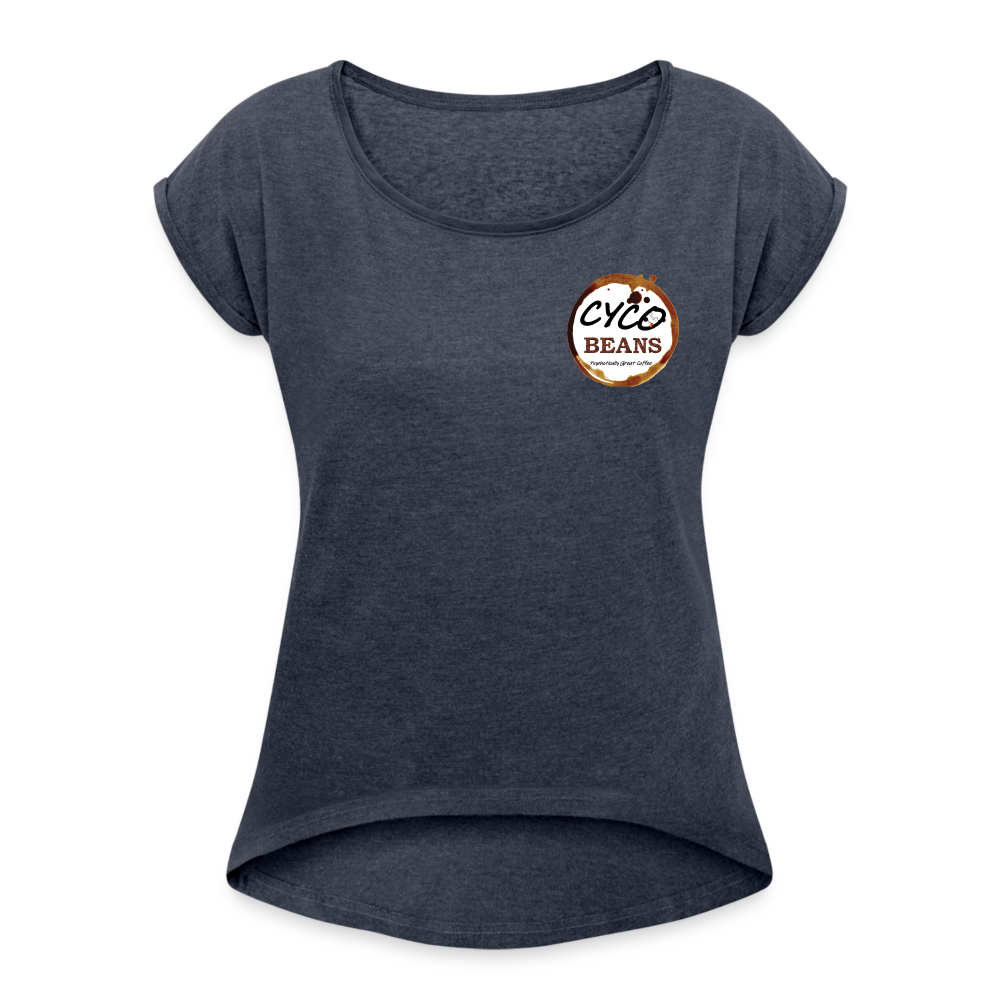 Women's Roll Cuff T-Shirt - navy heather
