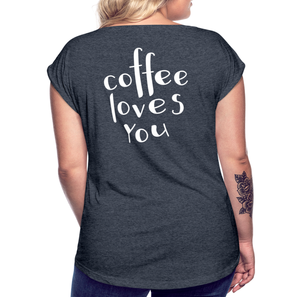 Women's Roll Cuff T-Shirt - navy heather