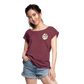 Women's Roll Cuff T-Shirt - heather burgundy