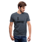 Men's V-Neck T-Shirt - heather navy