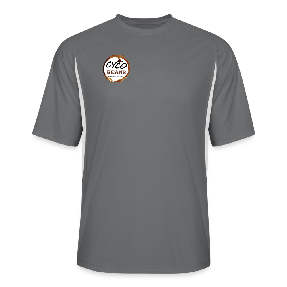 Men’s Cooling Performance Color Blocked Jersey - dark gray/white
